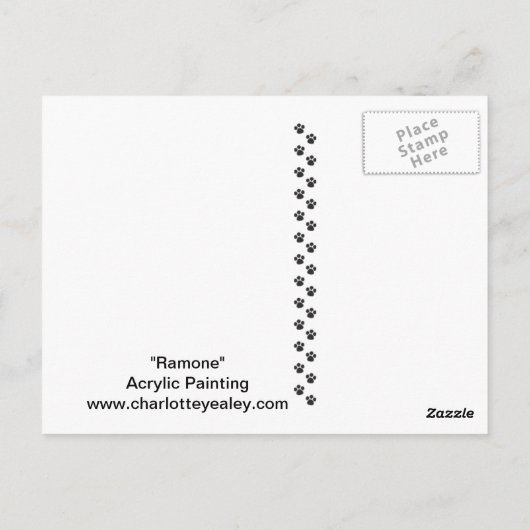 Chihuahua Dog Art Briefkaart (Achterkant)