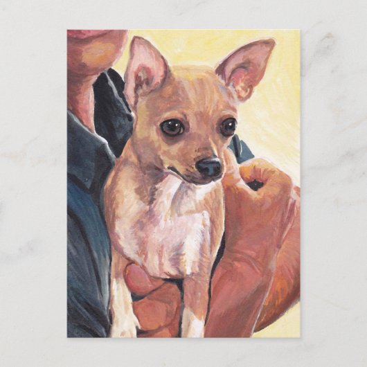 Chihuahua Dog Art Briefkaart (Voorkant)