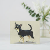 "Chihuahua" Dog Art Briefkaart (Staand voorkant)