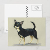 "Chihuahua" Dog Art Briefkaart (Voorkant / Achterkant)