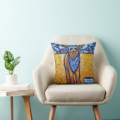 Chihuahua Dog Art - Contemporary Cubist Throw Pill Kussen (Stoel)