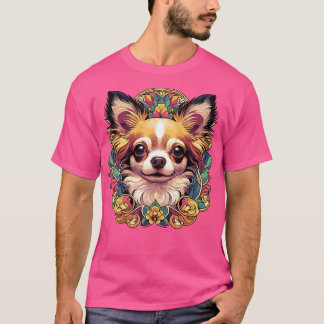 Chihuahua Dog Art Nouveau Hondenliefhebbers Design T-shirt