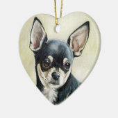 Chihuahua Dog Art Ornament (Links)
