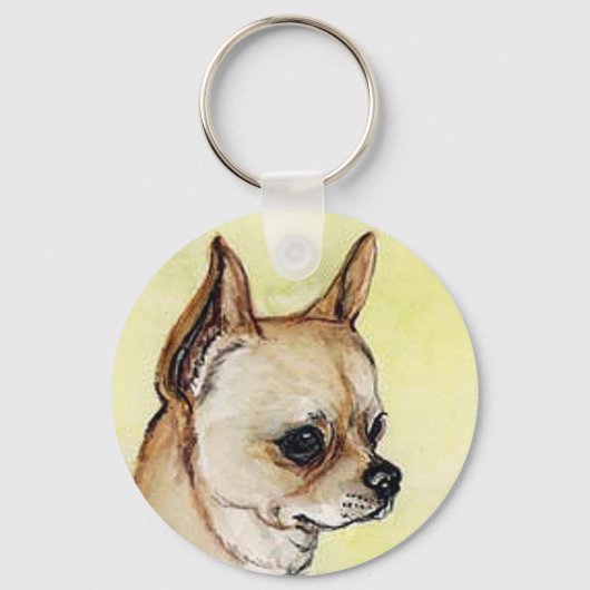 "Chihuahua" Dog Art Sleutelhanger (Voorkant)