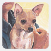 Chihuahua Dog Art Sticker (Voorkant)