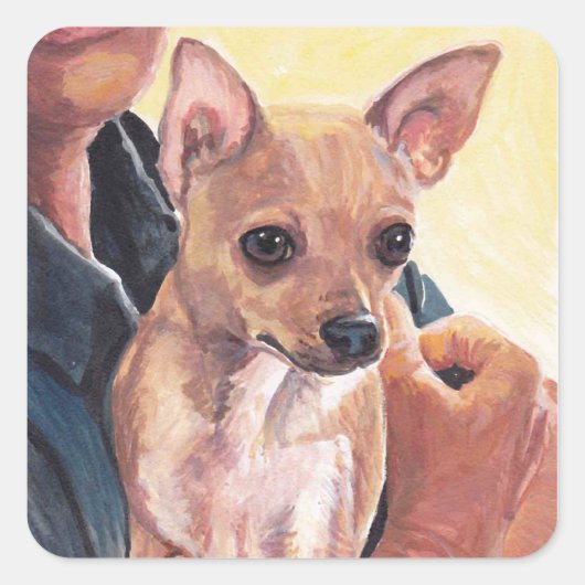 Chihuahua Dog Art Sticker (Voorkant)