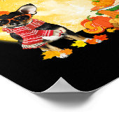 Chihuahua Dog Autumn Herfst Pumpkin Truck Mappe da Poster (Hoek)