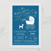 Chihuahua Dog Baby shower Blue Boy