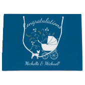 Chihuahua Dog Baby shower Groot Cadeauzakje (Voorkant)