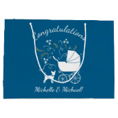 Chihuahua Dog Baby shower Groot Cadeauzakje (Achterkant)