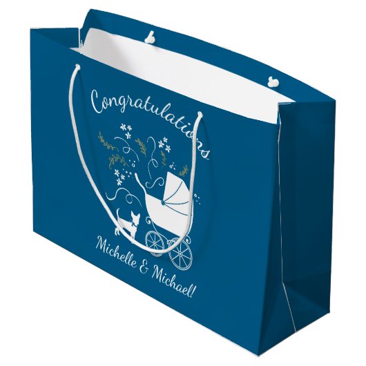 Chihuahua Dog Baby shower Groot Cadeauzakje (Achterkant Gekanteld)