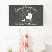 Chihuahua Dog Baby shower Modern Gray Spandoek (Insitu)