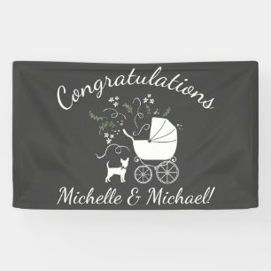 Chihuahua Dog Baby shower Roze meisje Spandoek