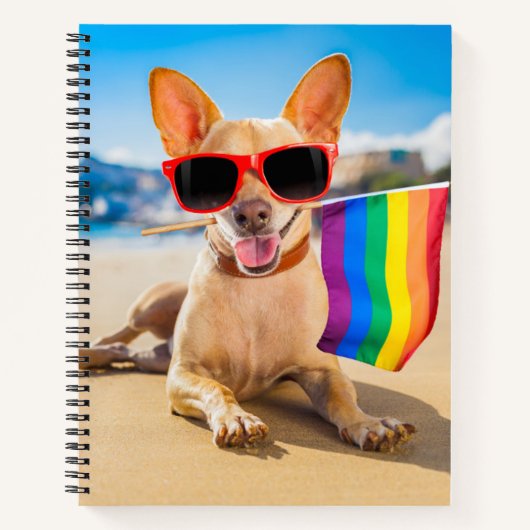 Chihuahua Dog bij het strand Notitieboek (Voorkant)