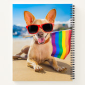 Chihuahua Dog bij het strand Notitieboek (Achterkant)