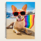 Chihuahua Dog bij het strand Planner (Voorkant)