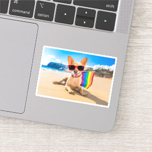 Chihuahua Dog bij het strand Sticker