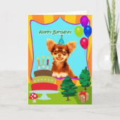 Chihuahua Dog Birthday Kaart (Voorkant)