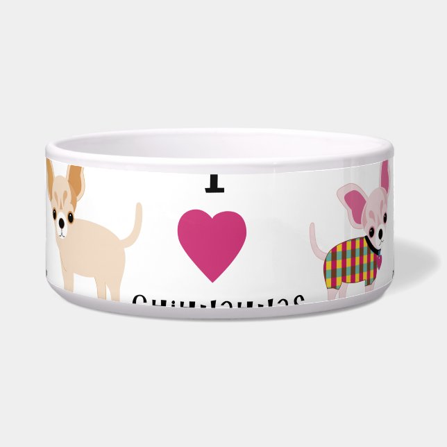 Chihuahua Dog Bowl Voerbakje (Voorkant)