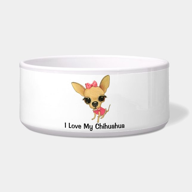Chihuahua Dog Bowl Voerbakje (Voorkant)