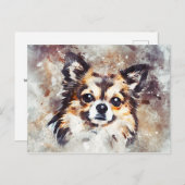 Chihuahua Dog Briefkaart voor schilderen (Voorkant / Achterkant)