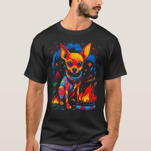 Chihuahua Dog Camping T-shirt (Voorkant)