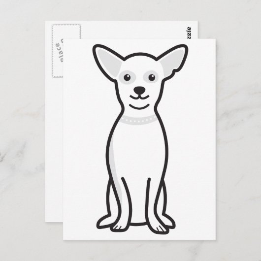 Chihuahua Dog Cartoon Briefkaart (Voorkant / Achterkant)