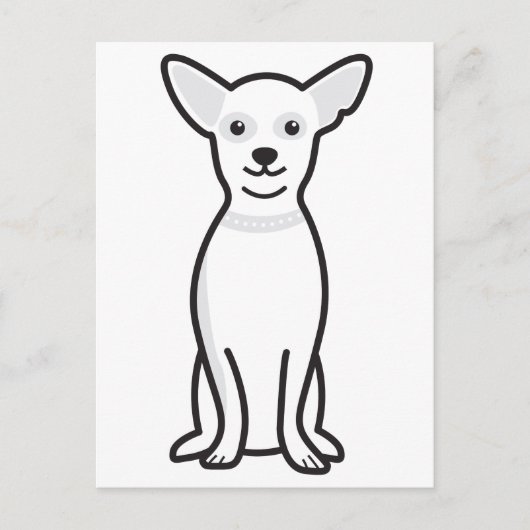 Chihuahua Dog Cartoon Briefkaart (Voorkant)