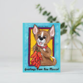 Chihuahua Dog Chili Peppers New Mexico Briefkaart (Staand voorkant)