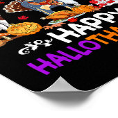 Chihuahua Dog Christmas Happy Hallothankmas Bedank Poster (Hoek)
