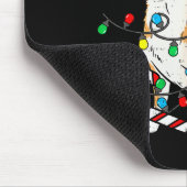 Chihuahua Dog Christmas Lights Santa Xmas Pet Dog Muismat (Hoek)