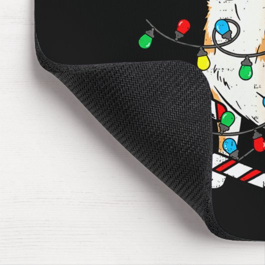 Chihuahua Dog Christmas Lights Santa Xmas Pet Dog  Muismat (Hoek)