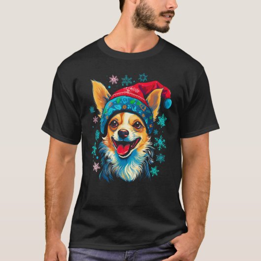 Chihuahua Dog Christmas T-shirt (Voorkant)