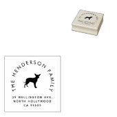 Chihuahua Dog Custom Family Return Address Rubberstempel (Gestempeld)