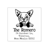 Chihuahua Dog, Custom Return Address Rubberstempel (Afrduk)