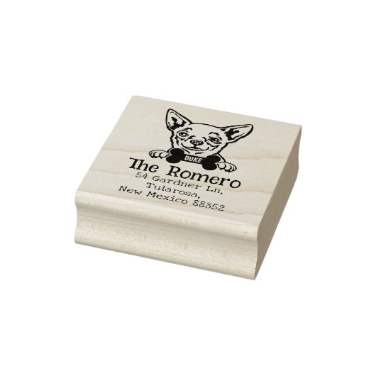 Chihuahua Dog, Custom Return Address Rubberstempel (Stempel)