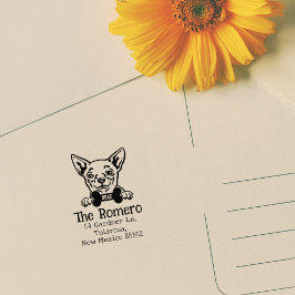 Chihuahua Dog, Custom Return Address Rubberstempel