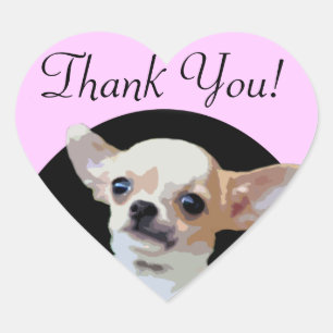 Chihuahua Dog Dank u hart stickers