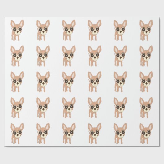 Chihuahua Dog Design Cadeaupapier (Vlak)