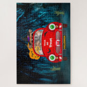 Chihuahua Dog Driving Car Scary Halloween Legpuzzel (Verticaal)