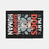 Chihuahua Dog Emotional Suprt Human Fleece Deken (Voorkant (Horizontaal))