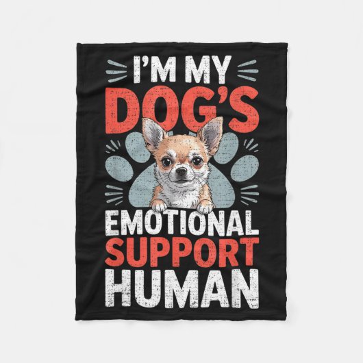 Chihuahua Dog Emotional Suprt Human Fleece Deken (Voorkant)