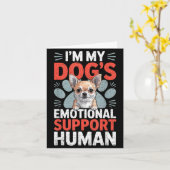 Chihuahua Dog Emotional Suprt Human Kaart (Gele Bloem)