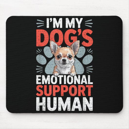 Chihuahua Dog Emotional Suprt Human  Muismat (Voorkant)