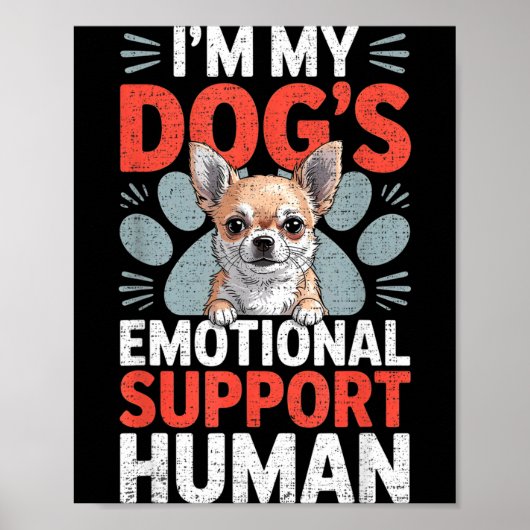 Chihuahua Dog Emotional Suprt Human Poster (Voorkant)