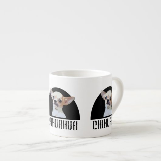 Chihuahua dog espresso kop (Voorkant rechts)