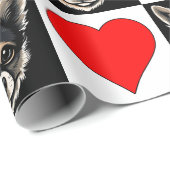 Chihuahua Dog Face Heart Pattern Cute Puppy Gift Cadeaupapier (Rol Hoek)