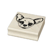 Chihuahua Dog Face Silhouette Rubberstempel (Stempel)