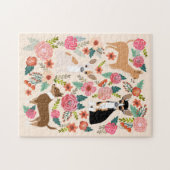 Chihuahua Dog Florals Legpuzzel (Horizontaal)