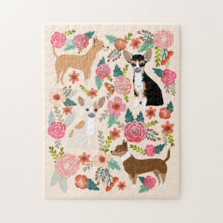 Chihuahua Dog Florals Legpuzzel